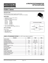 Datasheet FOD817 manufacturer Fairchild